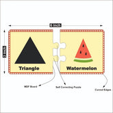 Shapes matching puzzle set of 12 matching shapes combinations - EKW0253